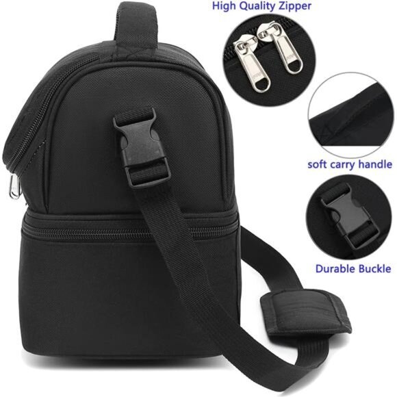 Double Decker Cooler Insulated Lunch Bag Large Tote for Boys, Girls, Men, Women - Picture 5 of 8